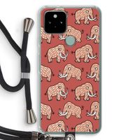 Mammoet: Pixel 5 Transparant Hoesje met koord