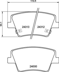 Remblokkenset, schijfrem BREMBO, u.a. für Hyundai