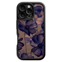 iPhone 16 Pro zwarte case - Twilight petals