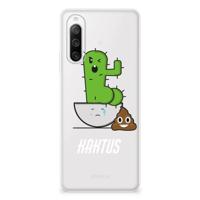 Sony Xperia 10 IV Telefoonhoesje met Naam Cactus Poo