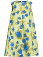 Marni robe mi-longue en coton à fleurs - Jaune