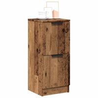 Dressoirs 2 st 30x30x70 cm bewerkt hout oud houtkleurig Dressoirs 2 st 30x30x70 cm bewerkt hout oud houtkleurig