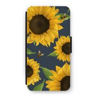 Sunflower and bees: iPhone 12 Flip Hoesje