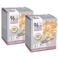 Kerstverlichting - 2 stuks - warm wit - 700 cm - met timer - 96 leds - thumbnail