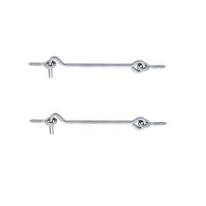 Windhaak - 2x - verzinkt staal - 10 x 0,4 cm - deurhaak