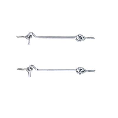 Windhaak - 2x - verzinkt staal - 10 x 0,4 cm - deurhaak