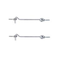 Windhaak - 2x - verzinkt staal - 10 x 0,4 cm - deurhaak