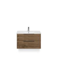 Seville Badmeubelset 80 cm - Tabacco Edge greep - Wastafel Enjoy