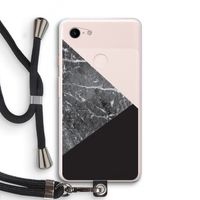 Combinatie marmer: Pixel 3 XL Transparant Hoesje met koord