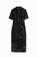 Denim midijurk - BLACK - L