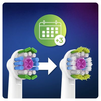 Oral-B 3D White Opzetborstel Met CleanMaximiser-technologie, Verpakking Van 8Stuks