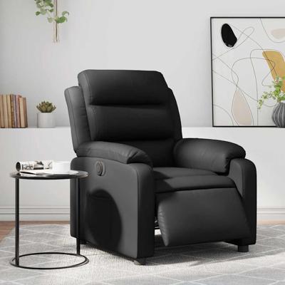 Fauteuil elektrisch verstelbaar kunstleer zwart