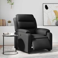 Fauteuil elektrisch verstelbaar kunstleer zwart