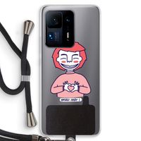 Hartje: Xiaomi Mi Mix 4 Transparant Hoesje met koord Hartje: Xiaomi Mi Mix 4 Transparant Hoesje met koord