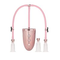 Automatic Rechargeable Clitoral & Nipple Pump Set - L - Pink