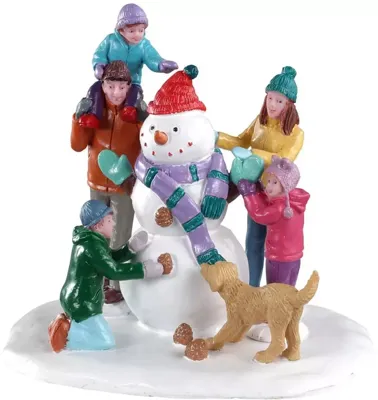 Lemax snowman teamwork kerstdorp tafereel Vail Village 2020