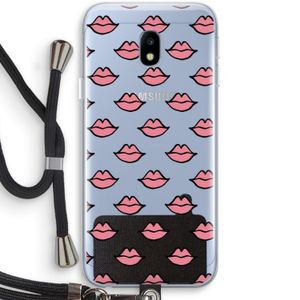 Lipjes: Samsung Galaxy J3 (2017) Transparant Hoesje met koord