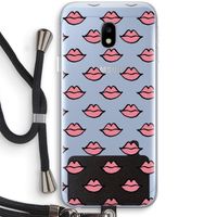 Lipjes: Samsung Galaxy J3 (2017) Transparant Hoesje met koord