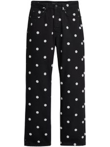 Marc Jacobs jean droit à pois - Noir