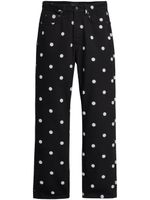 Marc Jacobs jean droit à pois - Noir - thumbnail