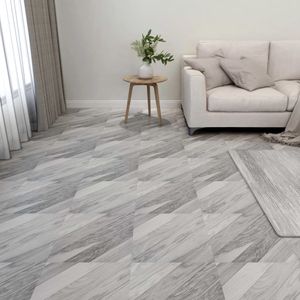 VidaXL Vloerplanken 20 st zelfklevend 1,86 m² pvc gestreept grijs