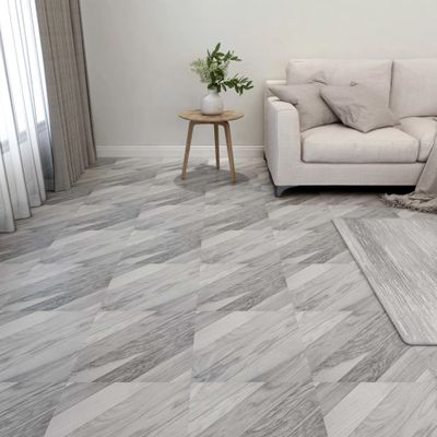 VidaXL Vloerplanken 20 st zelfklevend 1,86 m² pvc gestreept grijs