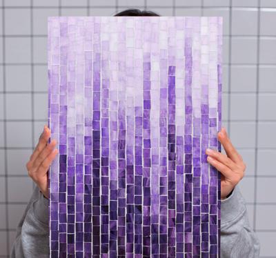 Canvas schilderij kunst Ombre effect tegels patroon