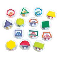 Colorations - easy grip stempels geometrisch, 14st.