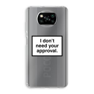 Don't need approval: Xiaomi Poco X3 Pro Transparant Hoesje