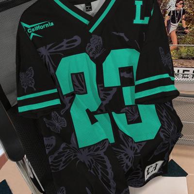 Bon&Bon Sporsity Heren Voetbal T-shirt - Oversized V-hals Mesh Top Veel kleurig-9 / L