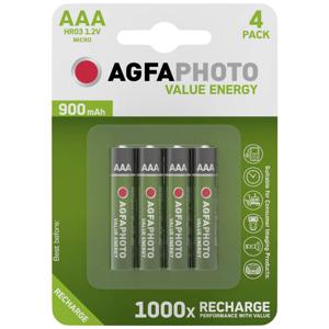 AgfaPhoto Batterijen 1x4 Akku NiMh Micro 1000 mAh Oplaadbare batterij Nikkel-Metaalhydride (NiMH)