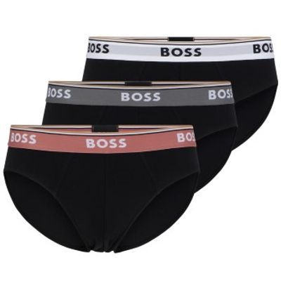 BOSS 3 stuks Solid Cotton Power Brief * Actie *