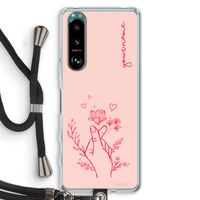 Giving Flowers: Sony Xperia 5 III Transparant Hoesje met koord