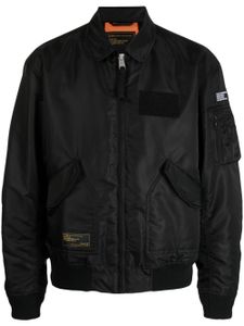 izzue veste bomber à logo brodé - Noir