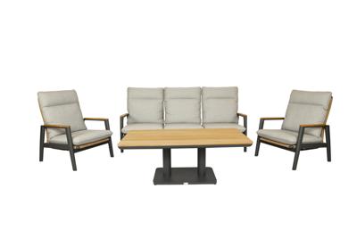 Qopps Yvori loungeset met Zamin up down tuintafel