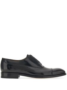 Ferragamo chaussures oxford en cuir à lacets - Noir