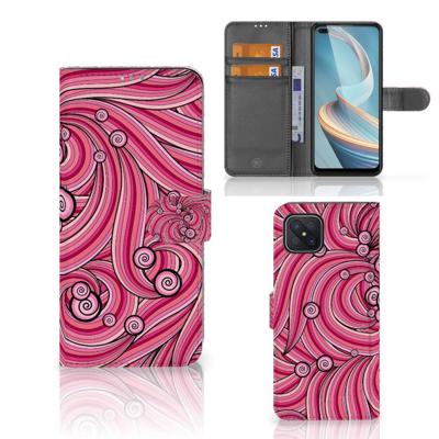 OPPO Reno4 Z Hoesje Swirl Pink