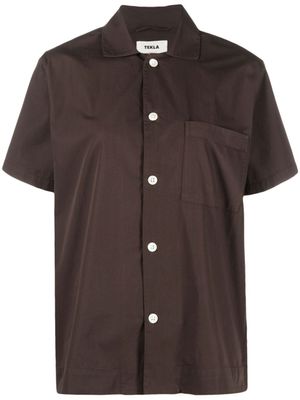 TEKLA chemise de pyjama en coton biologique - Marron