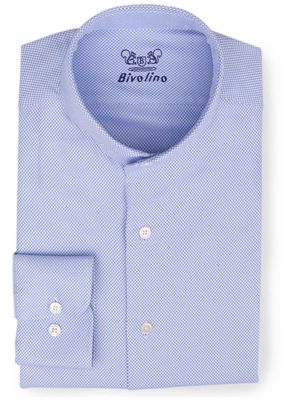 FORDIANO - blauw dobby cutaway boord overhemd - Bedford 2
