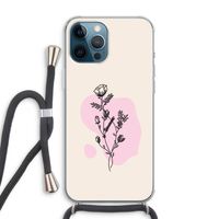 Roses are red: iPhone 12 Pro Max Transparant Hoesje met koord