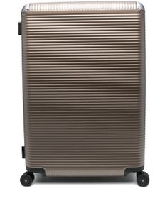 FPM Milano valise à empiècements en aluminium - Marron