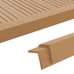 Terras hoekplinten 170 cm HKC teakkleur 5 st