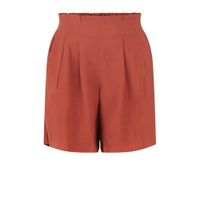 PIECES high waist wide leg korte broek rood - thumbnail