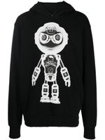 Philipp Plein hoodie X-Ray à logo imprimé - Noir - thumbnail