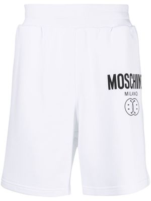 Moschino short en coton à logo imprimé - Blanc