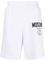 Moschino short en coton à logo imprimé - Blanc