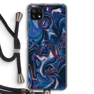 Mirrored Mirage: Samsung Galaxy A22 5G Transparant Hoesje met koord