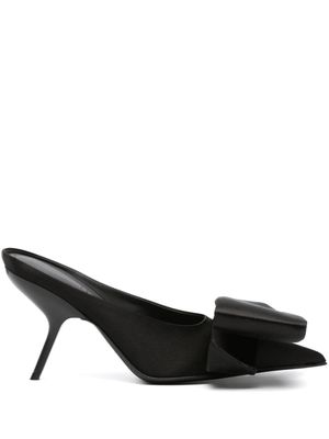 Ferragamo mules en cuir à bout pointu 90 mm - Noir
