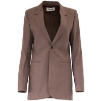 Floria Collective Dames Blazer Janne in het Bruin - Handgemaakt Colbert van Biologisch Katoen - Getailleerd Oversized Look - thumbnail