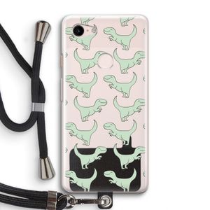 Dinos: Pixel 3 Transparant Hoesje met koord